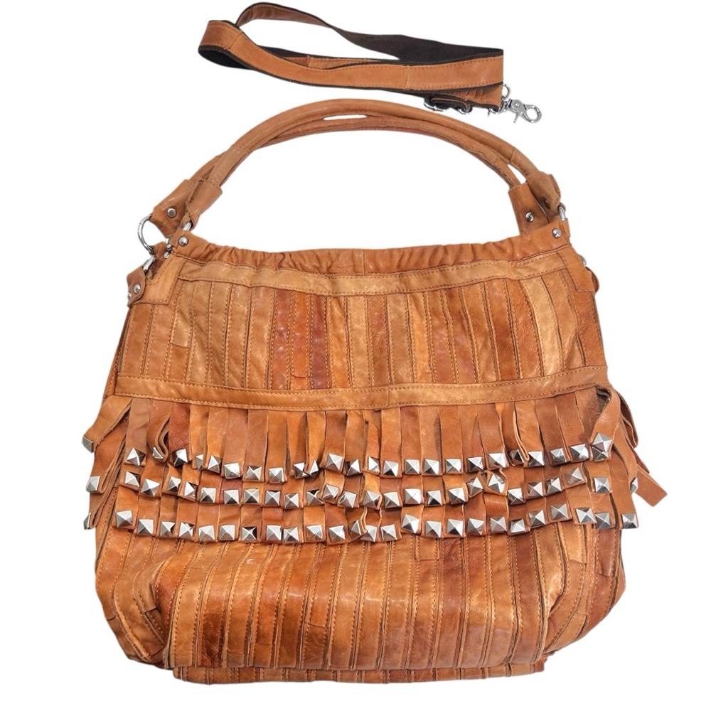 Amerileather Tutu Studded Leather Patchwork Shoul… - image 1